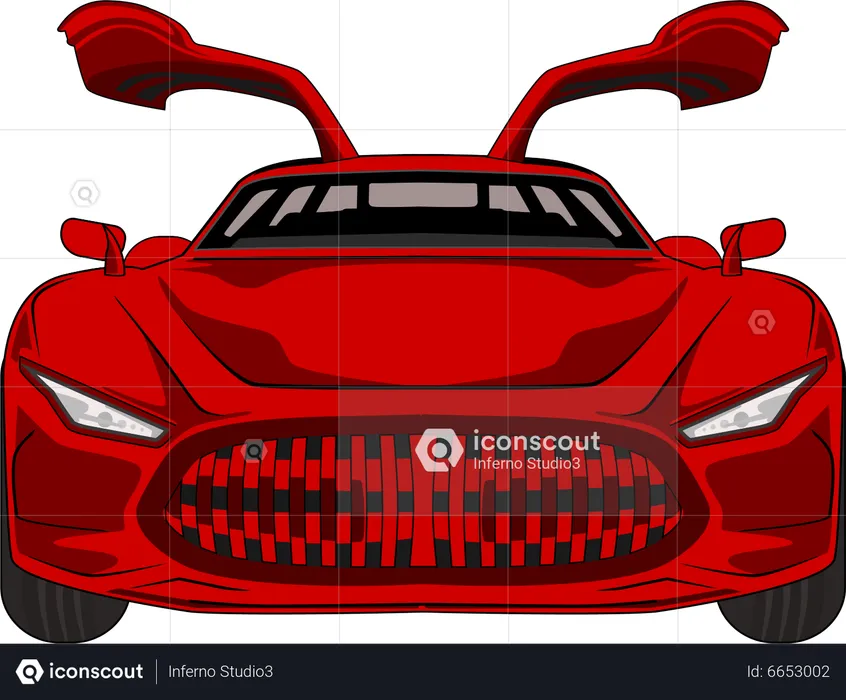 Voiture de sport moderne  Illustration