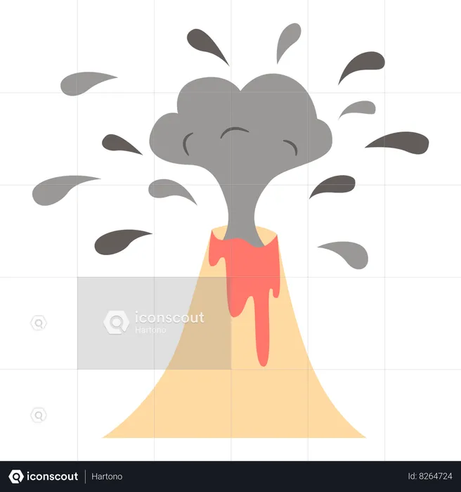 Volcanic eruption  Illustration