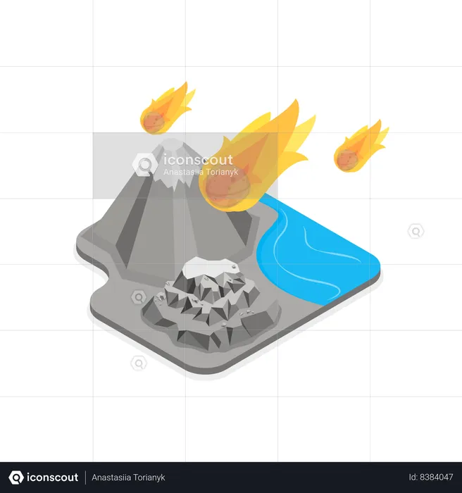 Volcano eruption  Illustration