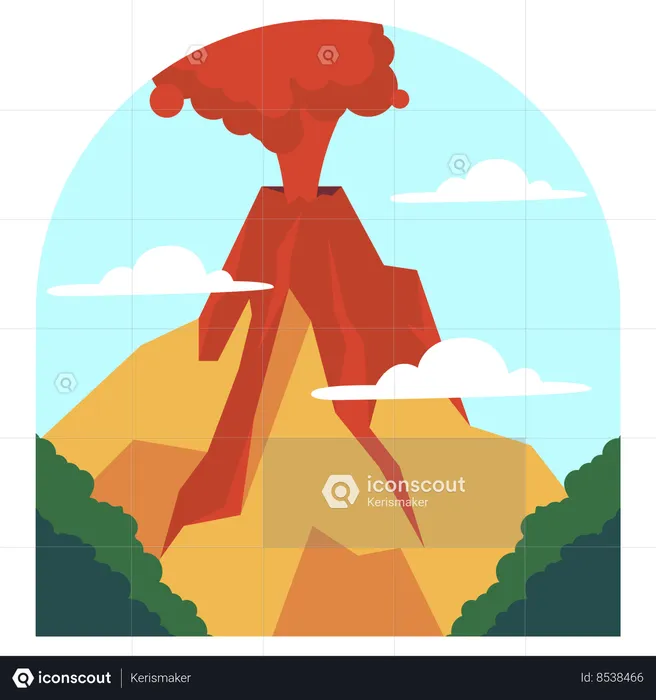 Volcano  Illustration