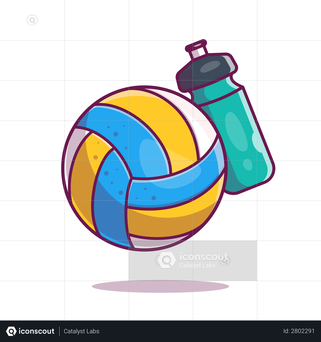 Best Premium Volleyball Illustration download in PNG & Vector format