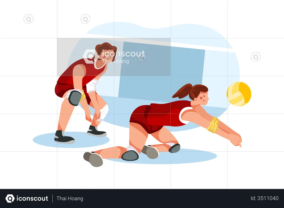Volleyball player  Illustration