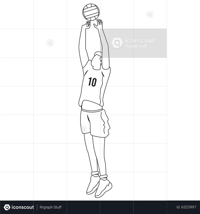 Volleyball player  Illustration