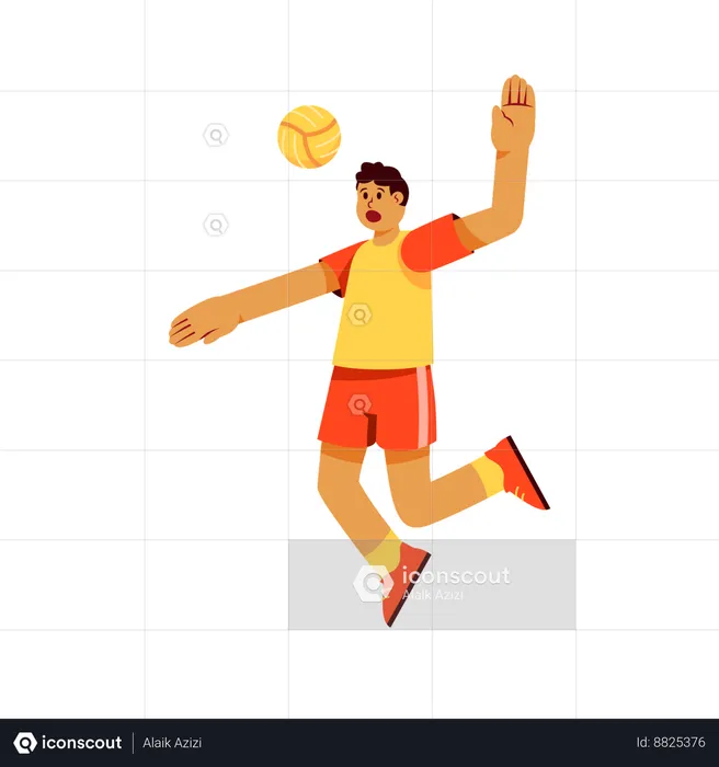 Volleyball Team Member  Illustration