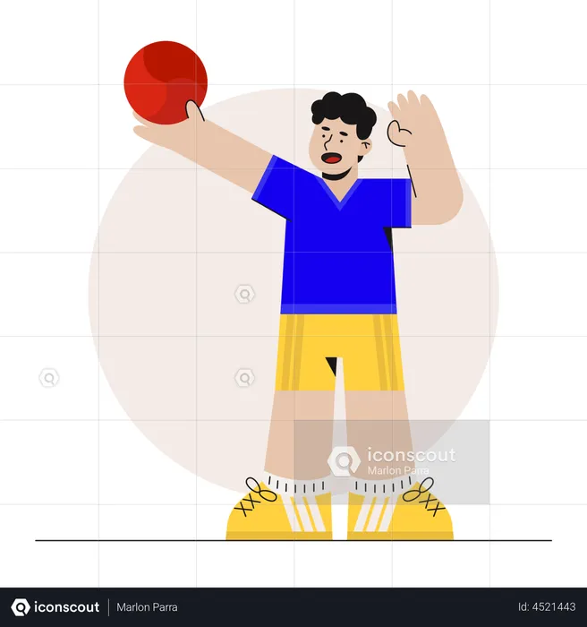 Volleyballspieler  Illustration