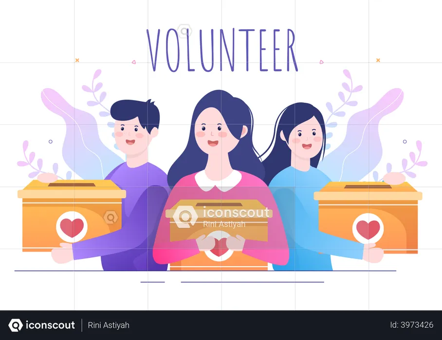 Volunteer people  Illustration