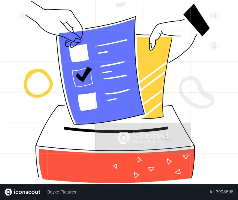 Voting ballot box  Illustration