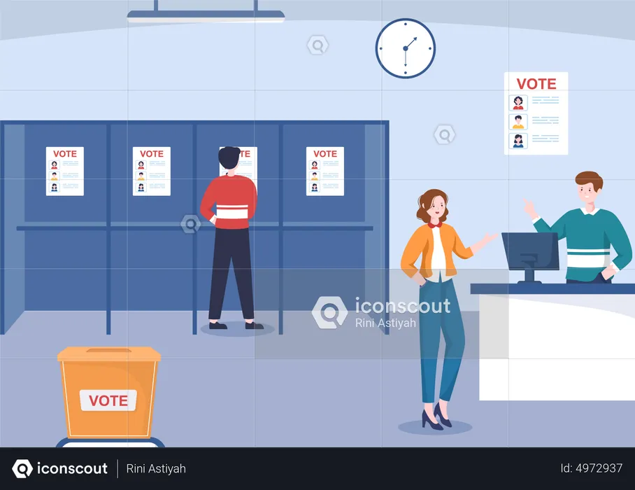 Voting booth  Illustration