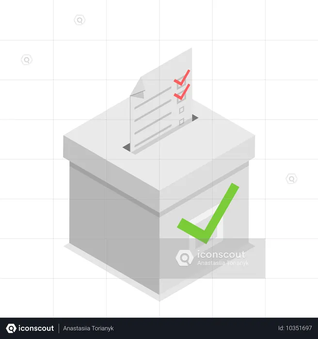 투표함  일러스트레이션