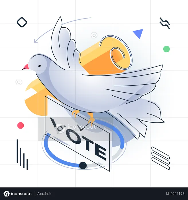 Votação pacífica  Ilustração