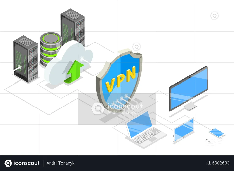 VPN protection  Illustration