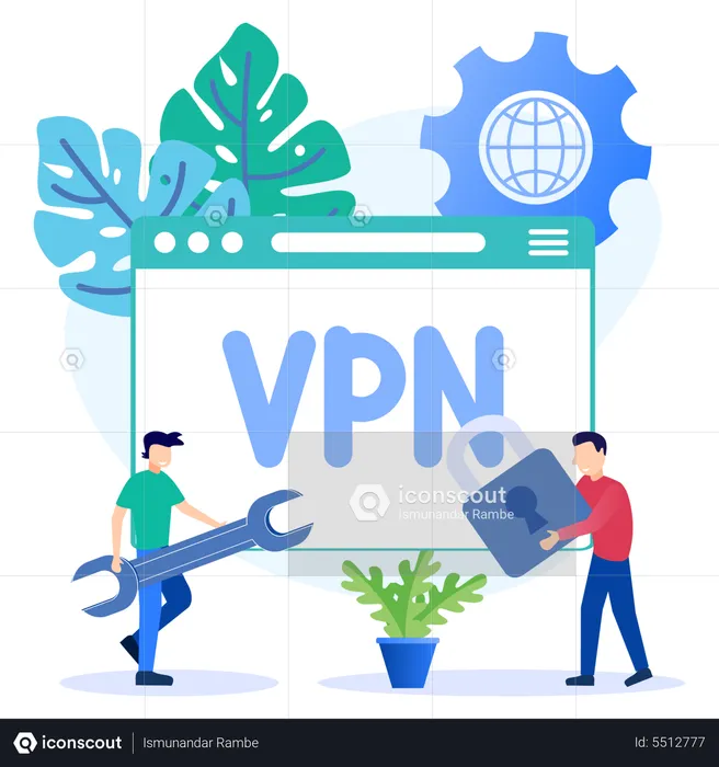 VPN Security  Illustration
