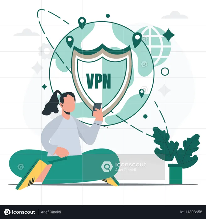 Vpn Security  Illustration