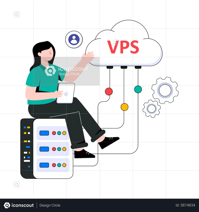 VPS hosting  Illustration