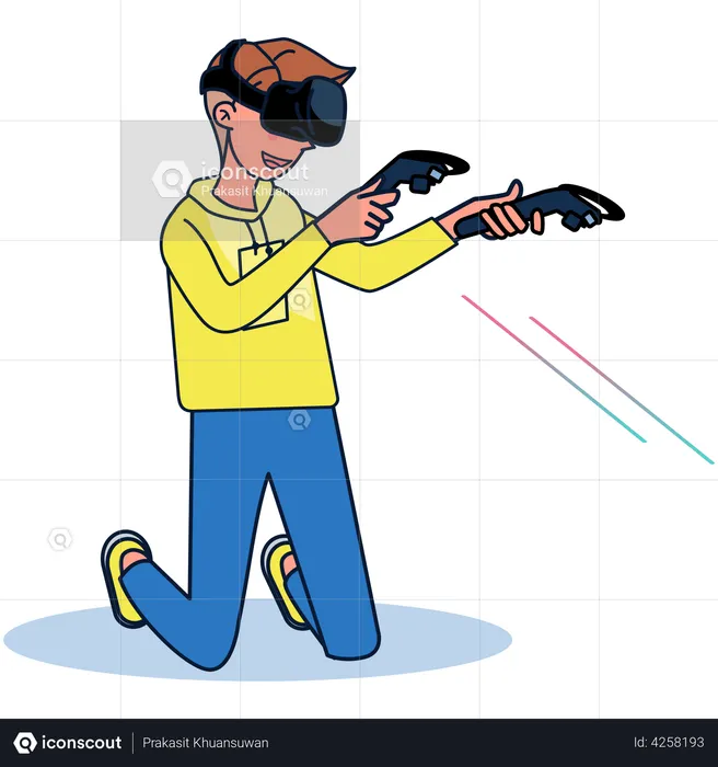 VR gamer  Illustration