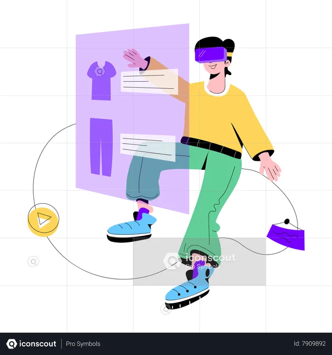 Vr Shopping  Illustration