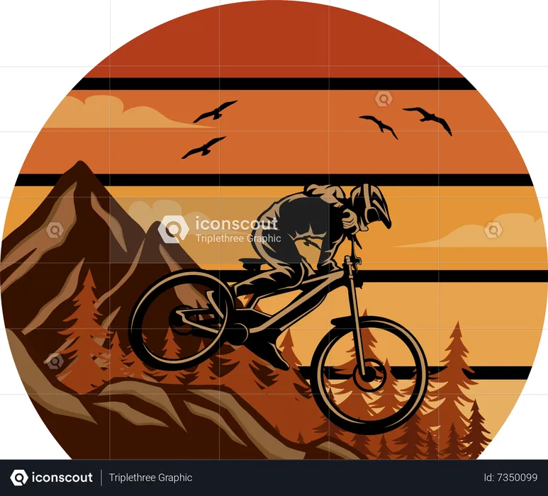 Vélo de montagne  Illustration