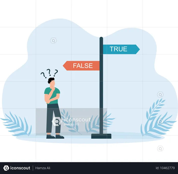 Tur und falsche Entscheidung  Illustration