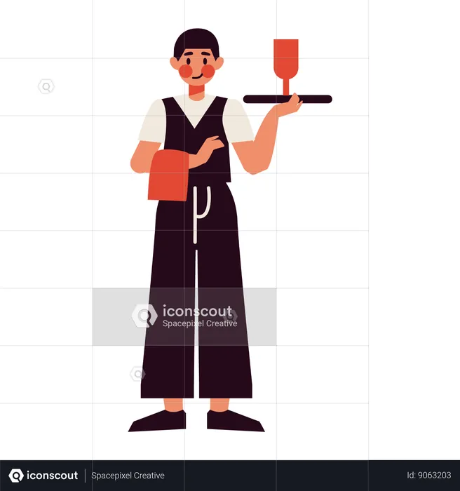 Waiter  Illustration