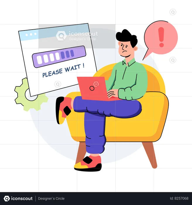 Waiting For Page Loading  Illustration