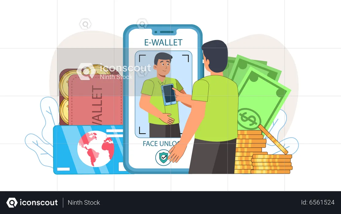 Wallet security  Illustration