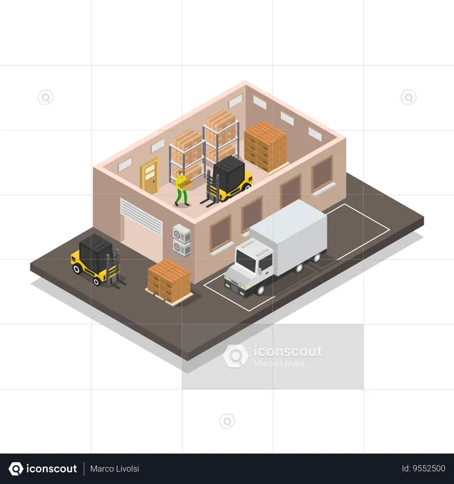 Warehouse Building  Illustration