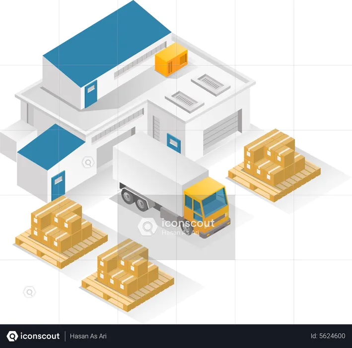 Warehouse building  Illustration