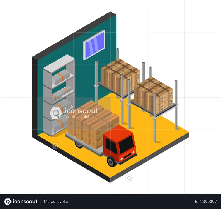 Warehouse building  Illustration