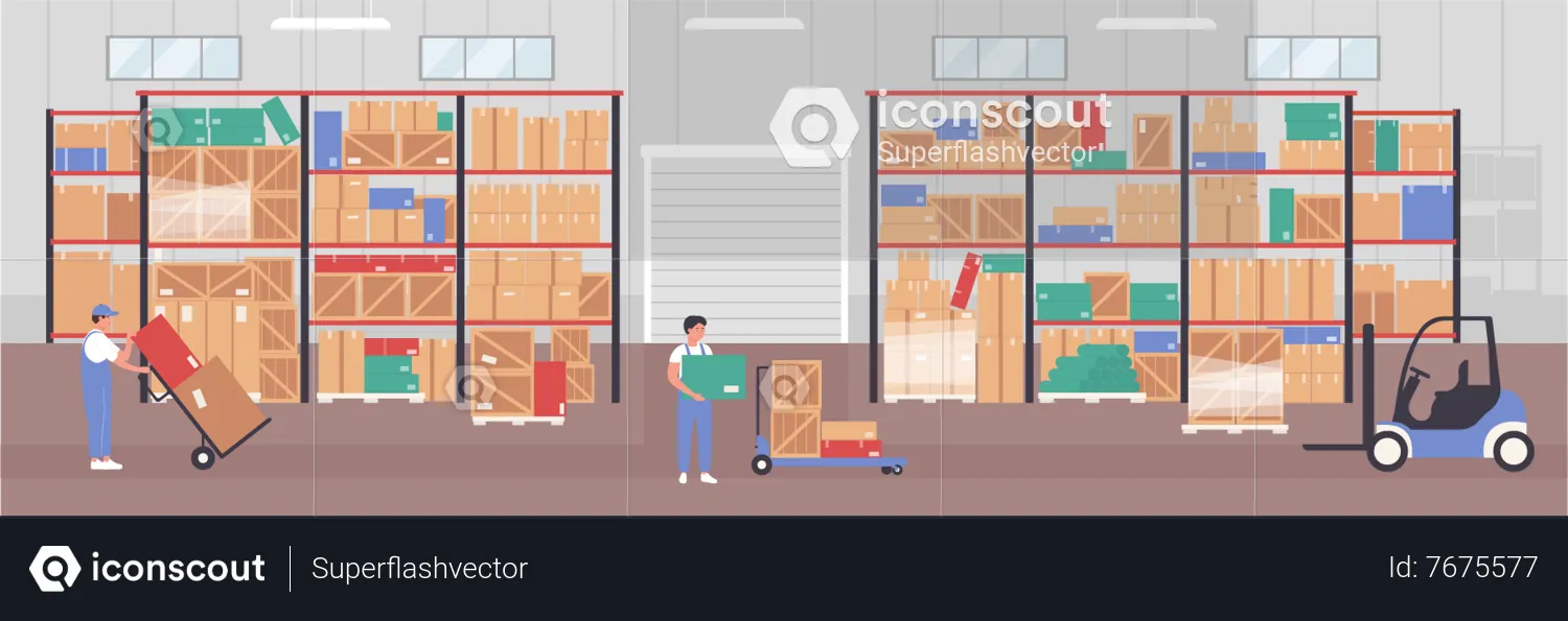 Warehouse management  Illustration