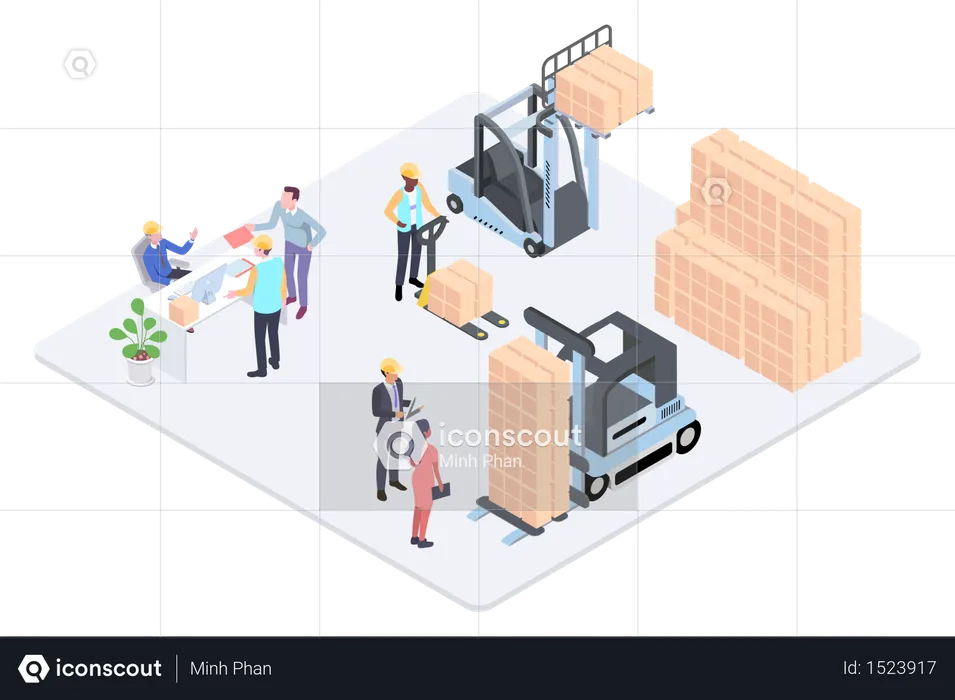 Warehouse management system  Illustration