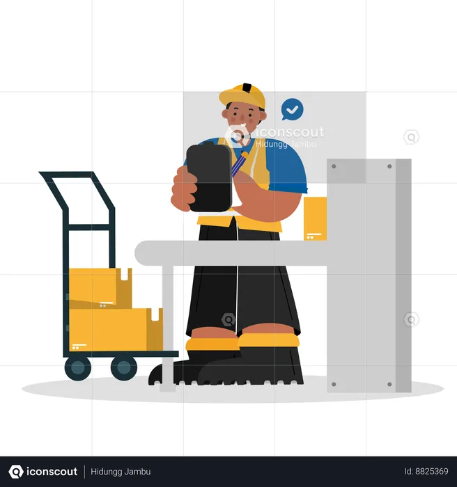 Warehouse manufacturing process  Illustration