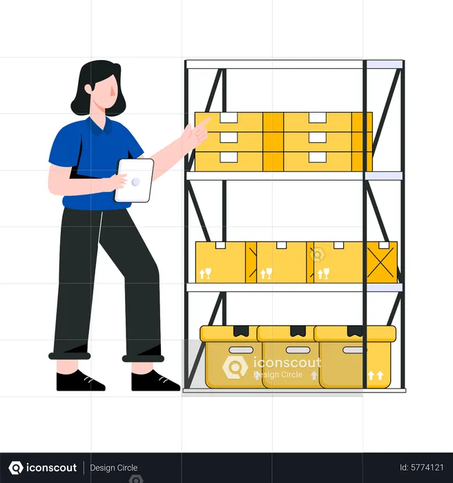 Warehouse Shelves  Illustration