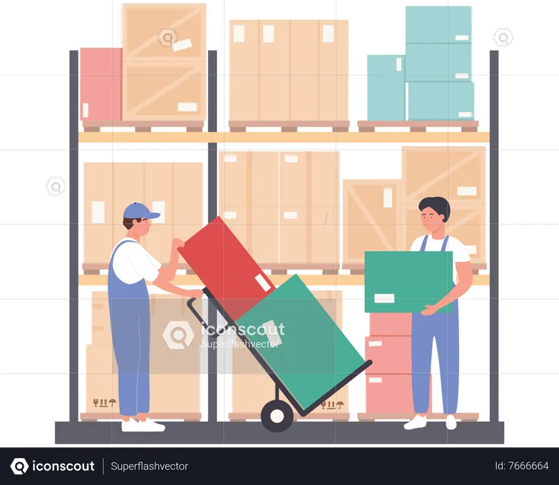 Warehouse Staff  Illustration