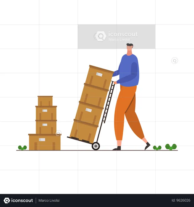 Warehouse Worker  Illustration