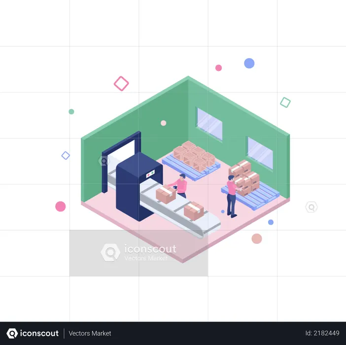 Warehouse workers  Illustration