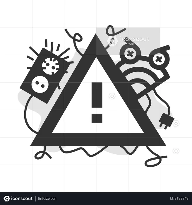 Warning Connection Error  Illustration