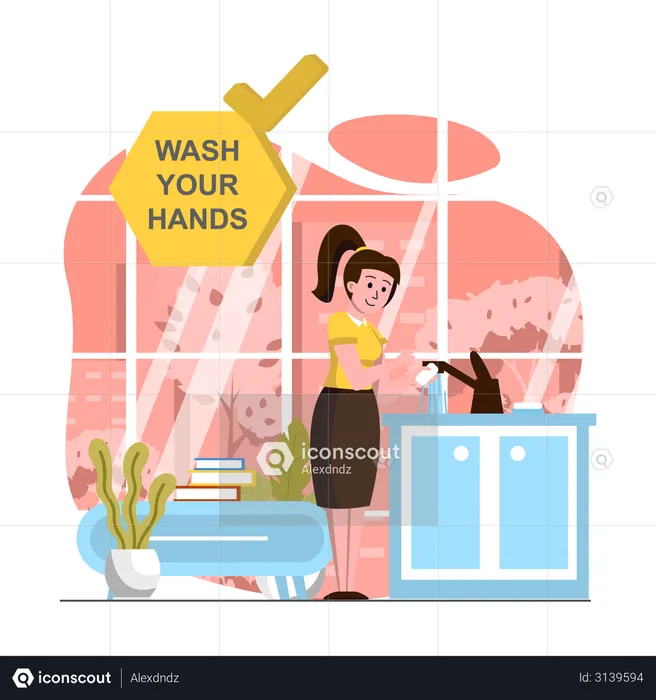 Wash your hand  Illustration