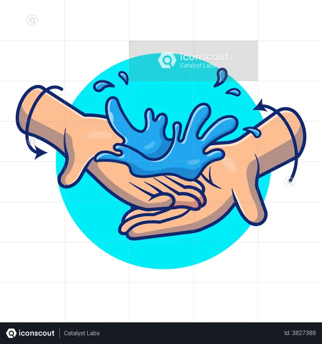 Washing hand  Illustration