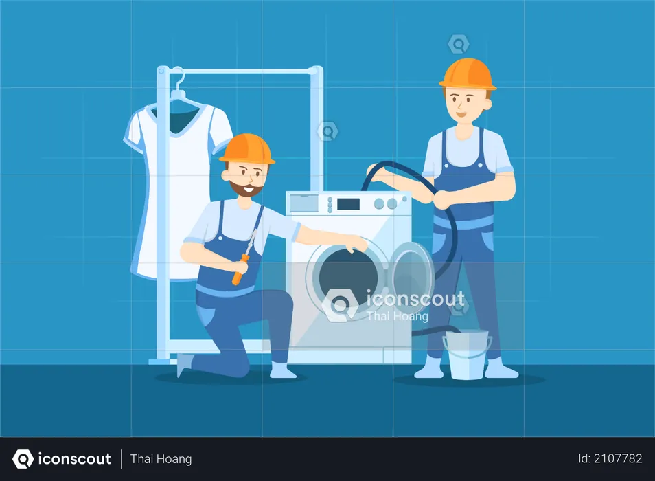 Washing machine Repairing  Illustration