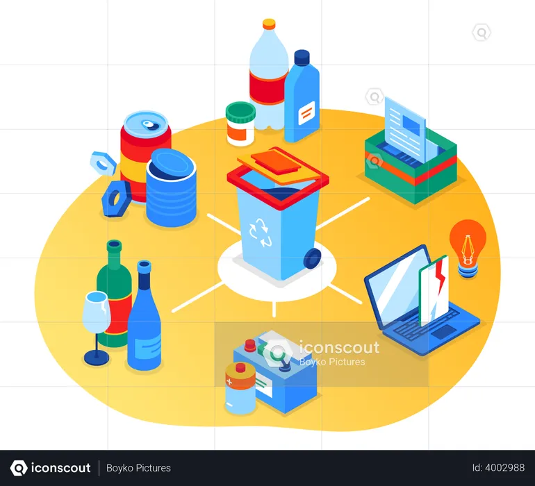 Waste managing  Illustration