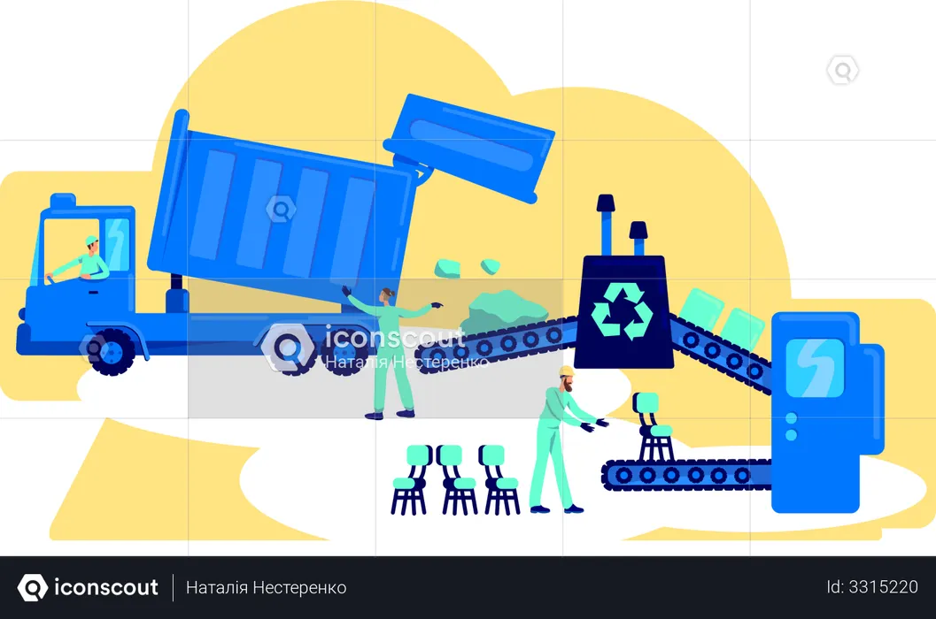 Waste processing  Illustration
