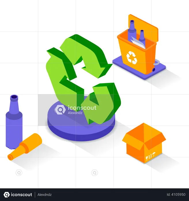 Waste recycling  Illustration