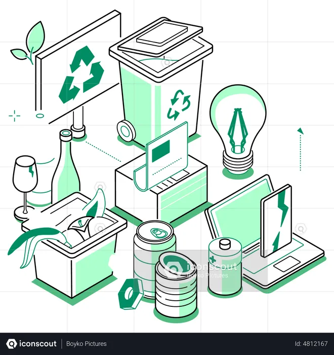 Waste sorting  Illustration