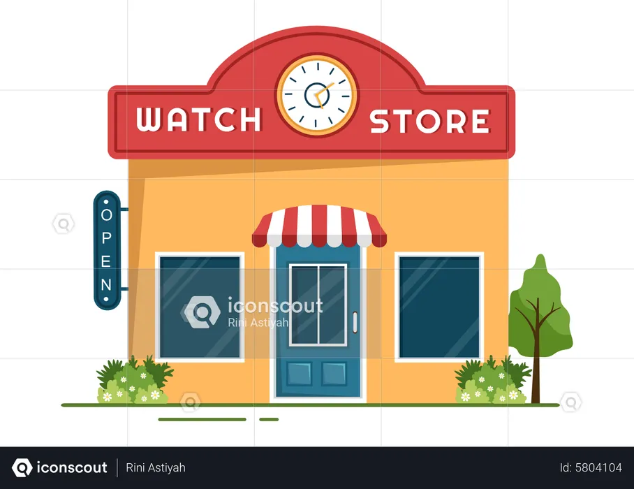 Watches Shop building  Illustration