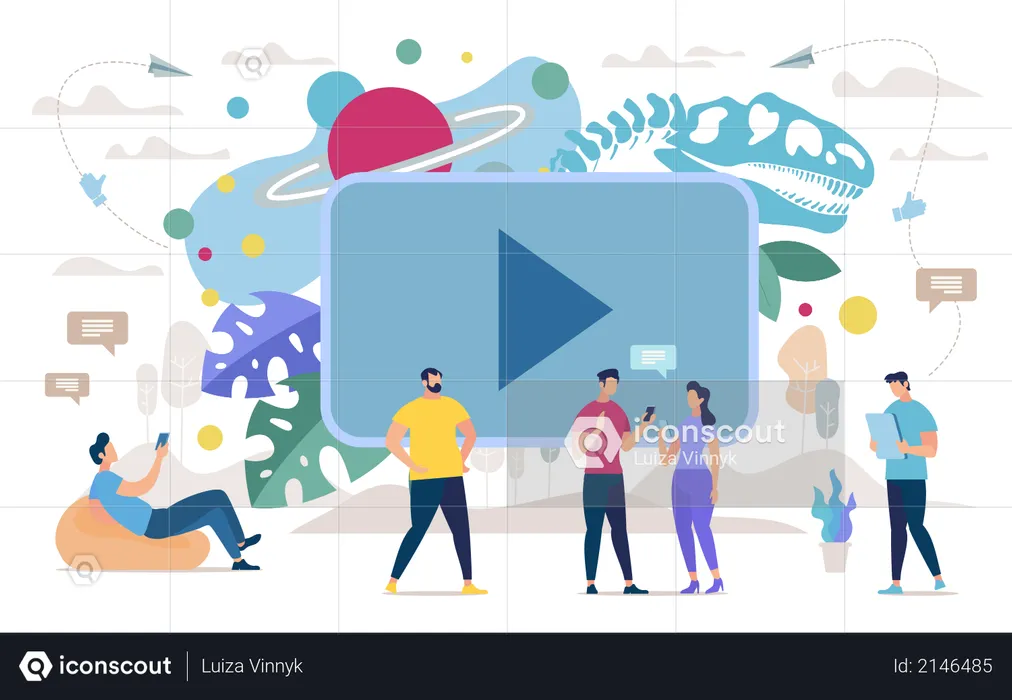 Watching Video Content in Social Network  Illustration