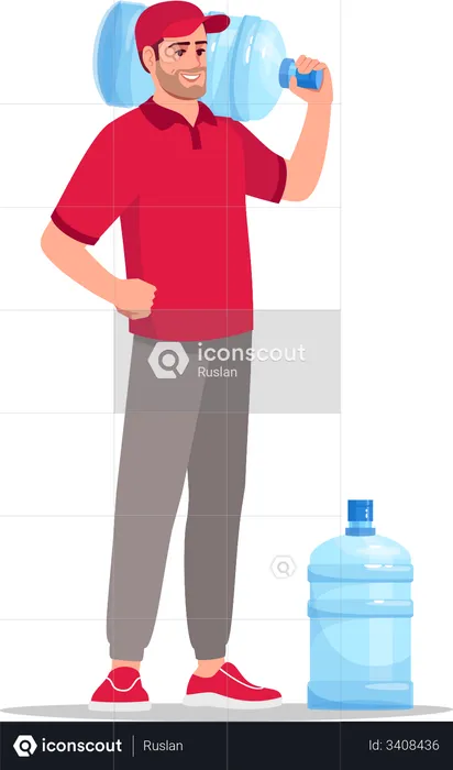 Water bottle delivery  Illustration