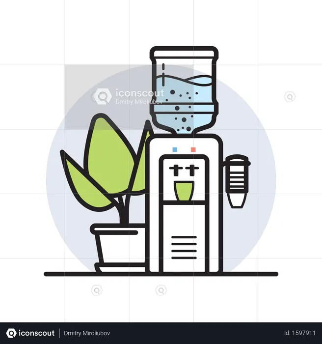 Water Cooler  Illustration