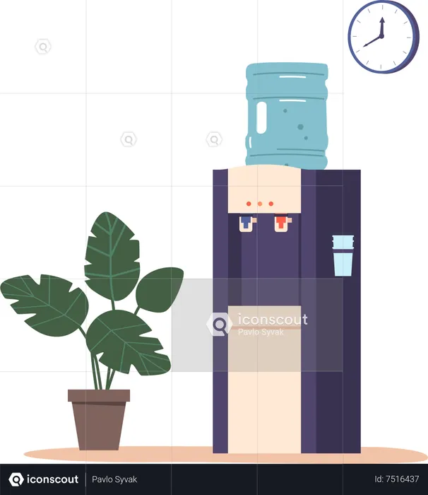 Water Cooler In Office  Illustration