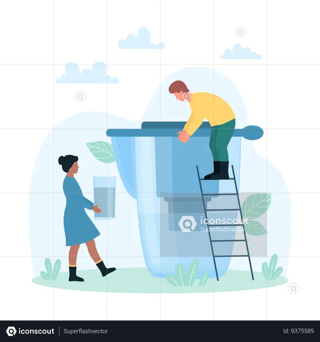 Water purification  Illustration