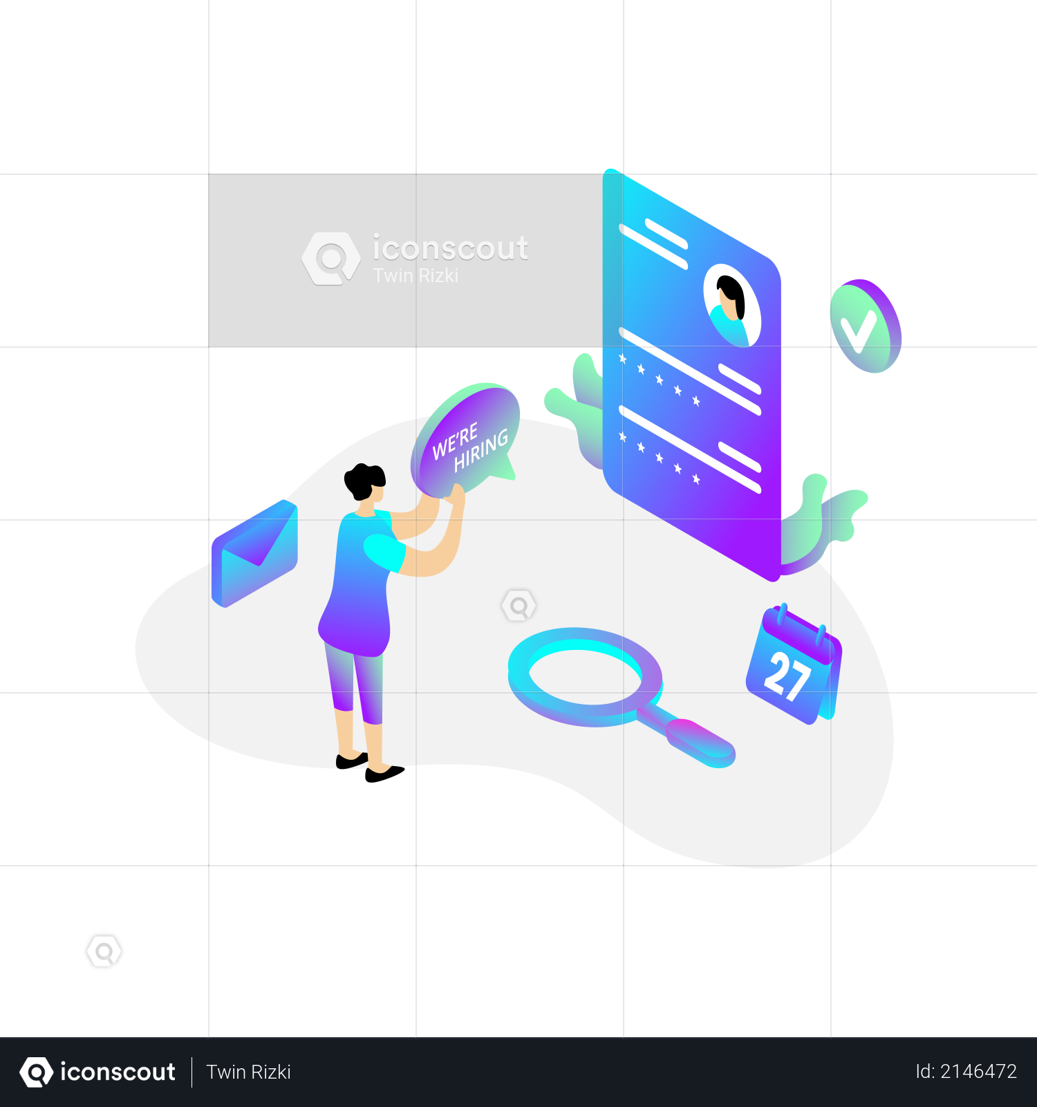 We are hiring emails Illustration